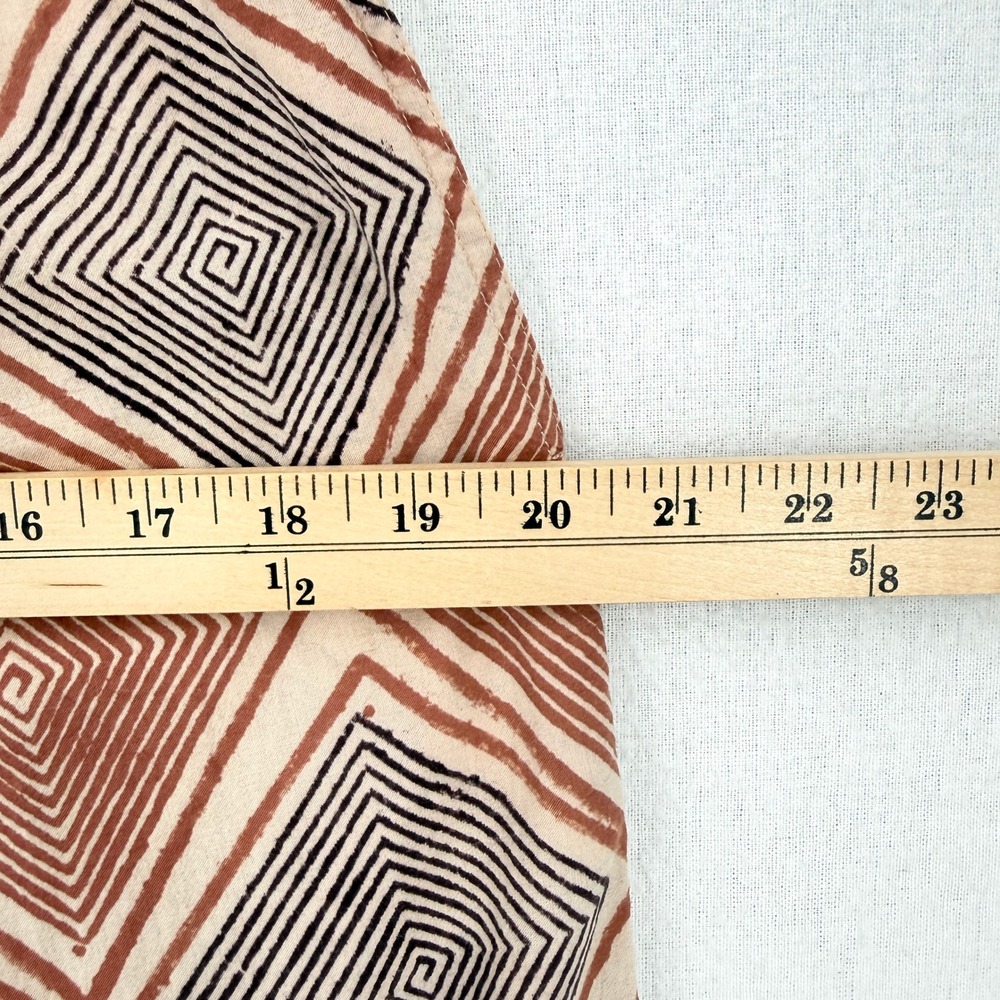 BLINDED BY COLOR PROJECT Printed Barrel Pants Womens One Size Tan Brown Cotton - Picture 8 of 14